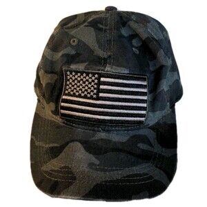 Black American Flag Patch Baseball Cap Army Tactical Camouflage Hat